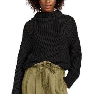 Free People My Only Sunshine Black Sweater